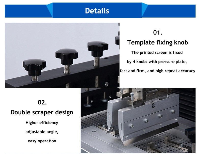 Semi Automatic PCB Screen Printer SMT Automatic Solder Paste Stencil Printer